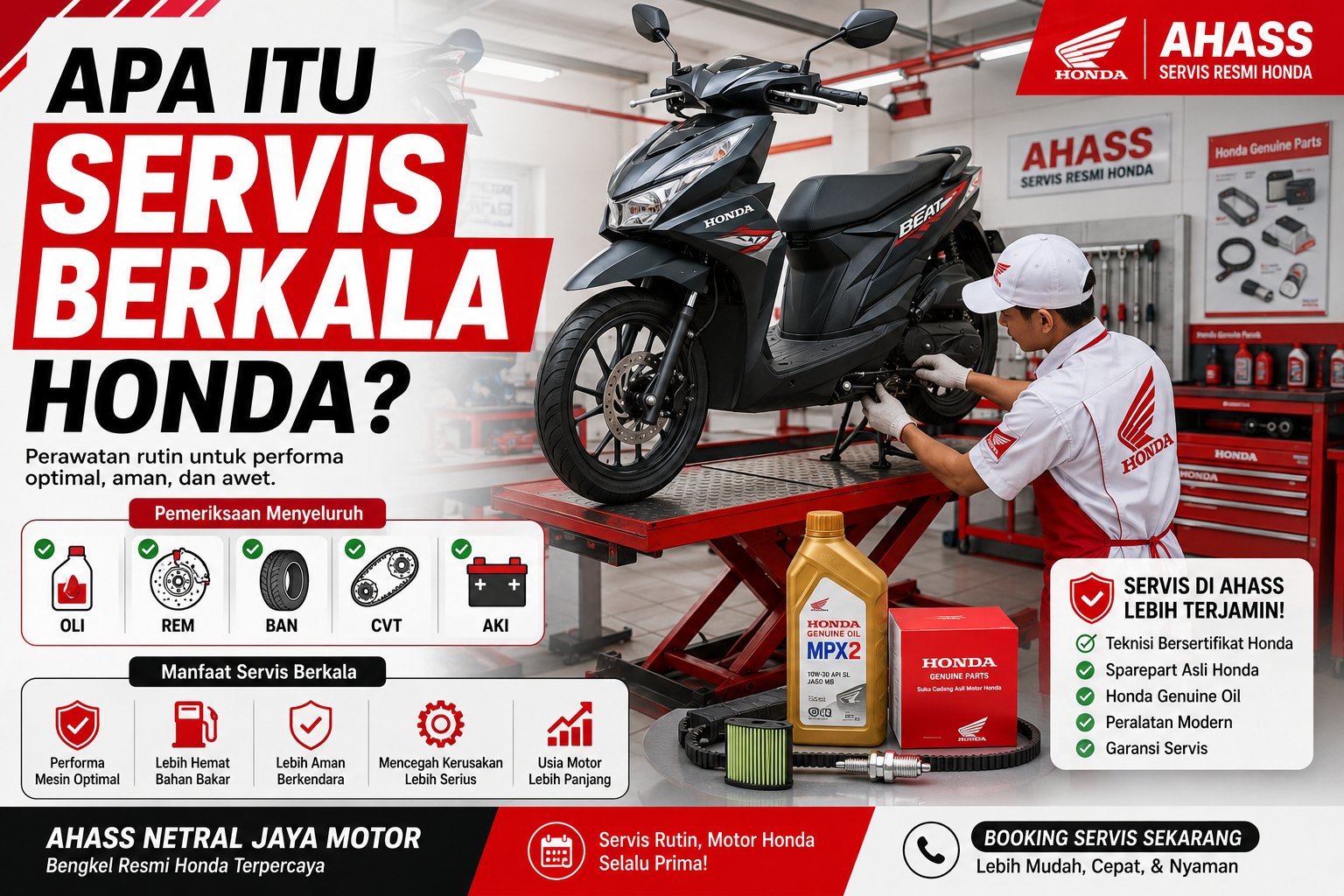 Apa Itu Servis Berkala Honda? Manfaat, Jadwal, dan Biayanya
