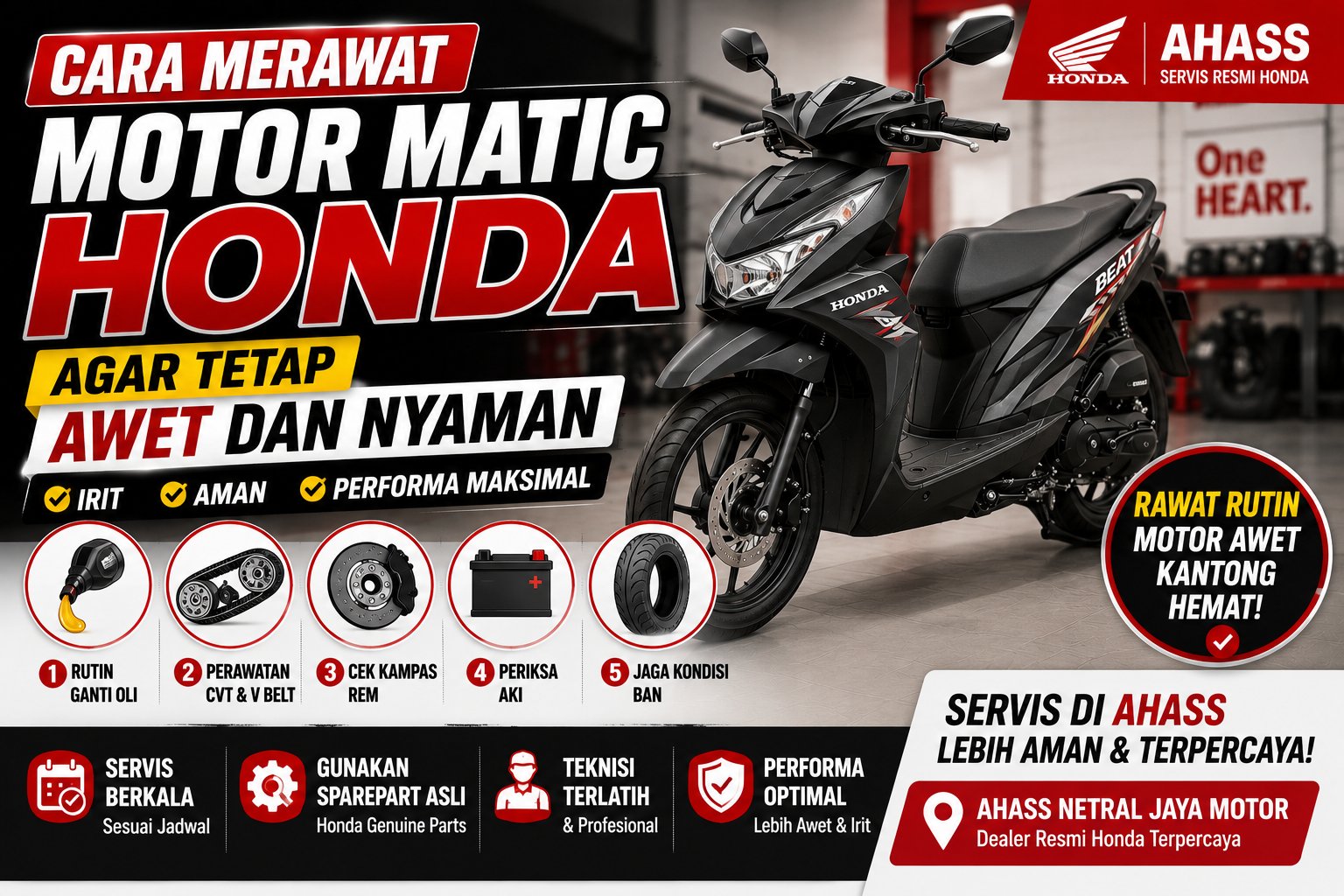 Cara Merawat Motor Matic Honda Agar Tetap Awet dan Nyaman