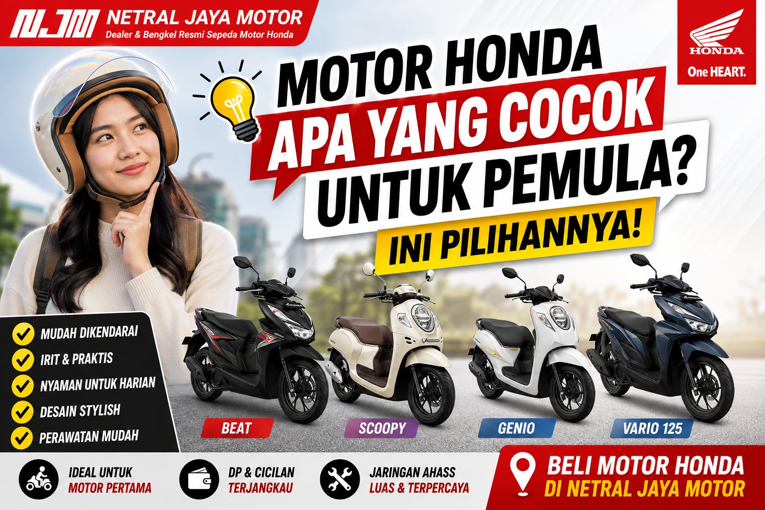 Motor Honda Apa yang Cocok untuk Pemula? Ini Pilihannya