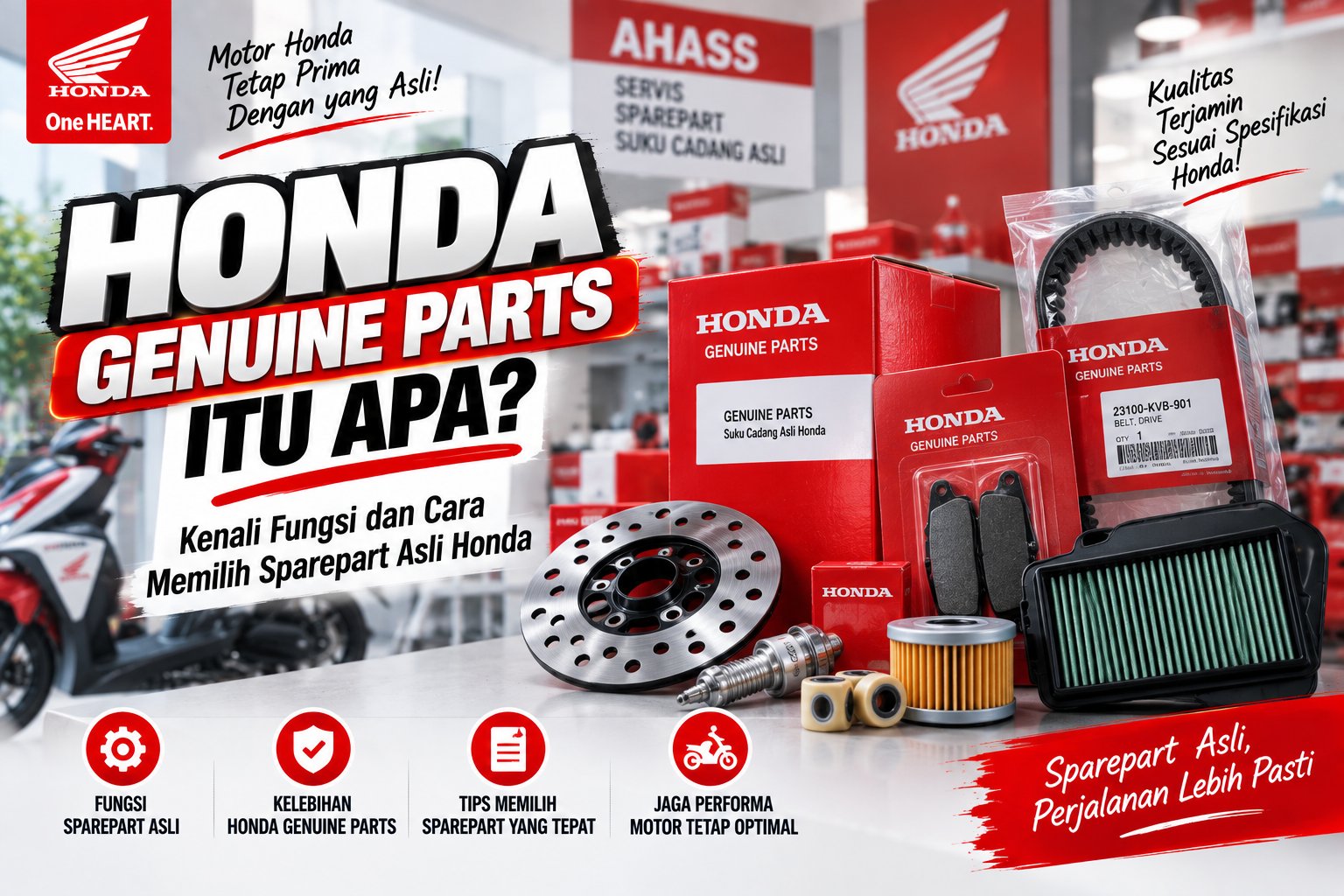 Honda Genuine Parts Itu Apa? Kenali Fungsi dan Cara Memilih Sparepart Asli Honda