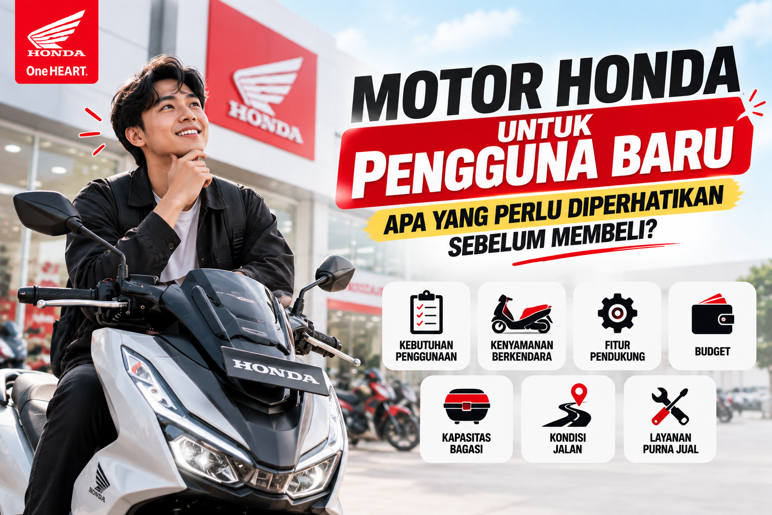 Motor Honda untuk Pengguna Baru, Apa yang Perlu Diperhatikan Sebelum Membeli?
